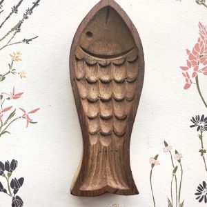Fish shaped wooden Sandesh mould